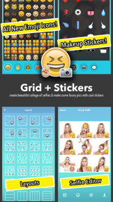 Emoji Selfie Collage Editor screenshot
