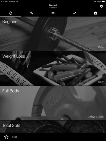 Barbell Workout at Home & Gym iPad screenshot 4 - Health & Fitness app