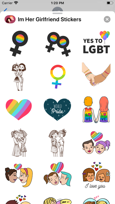 Screenshot #2 pour I’m Her Girlfriend Stickers