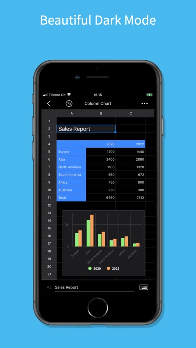 The Spreadsheet App. - Sheets Screenshot