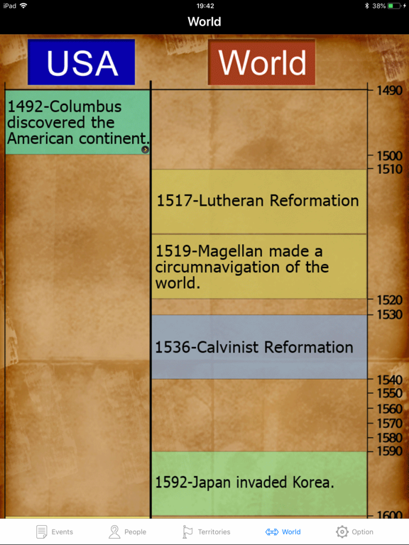 US History Timeline iPad screenshot 4 - Education app