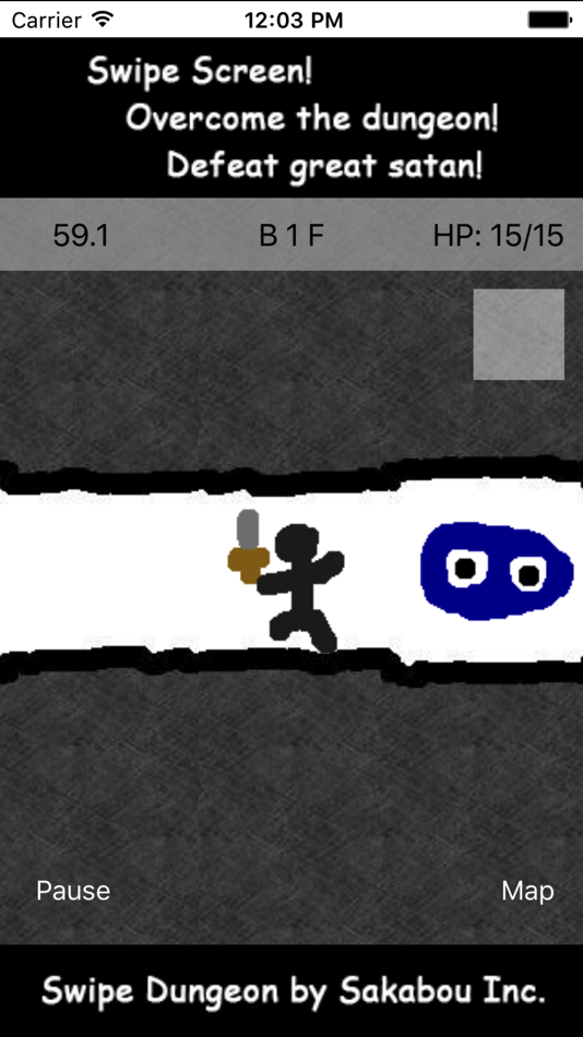 #2. Swipe Dungeon (iOS) Podle: PiyoLog Inc.