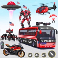 Police Robot Transform Wars 3D logo