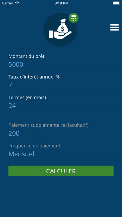 Screenshot #2 pour Calculateur de Prêt