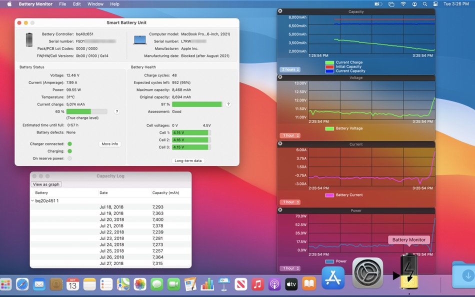 #1. Battery Monitor (macOS) 由: Marcel Bresink Software-Systeme