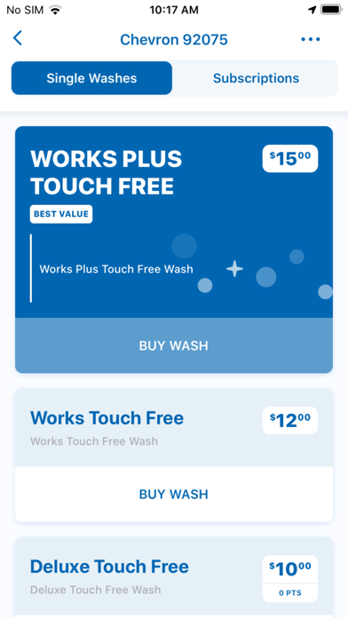 Chevron Car Wash Screenshot