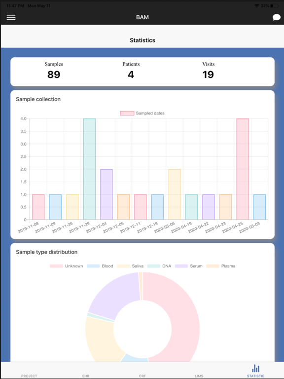 BAM - Biobank Data Manager iPad screenshot 4 - Medical app
