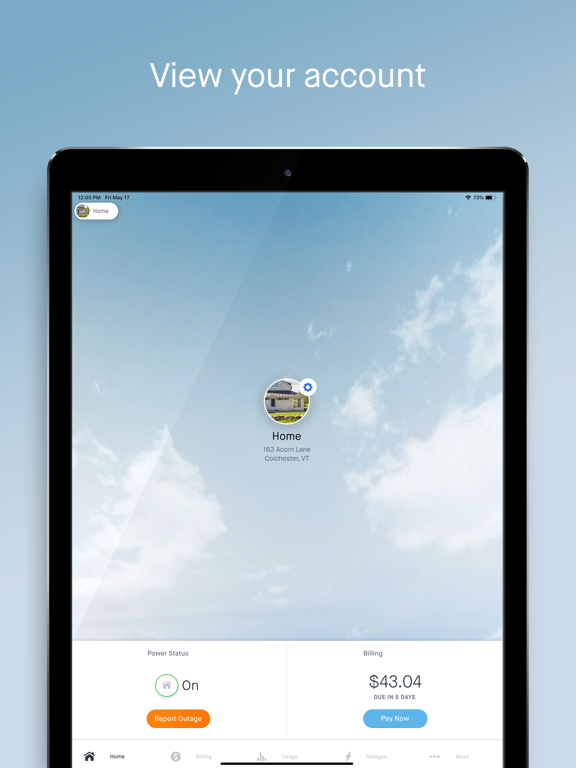 Green Mountain Power iPad screenshot 1 - Utilities app