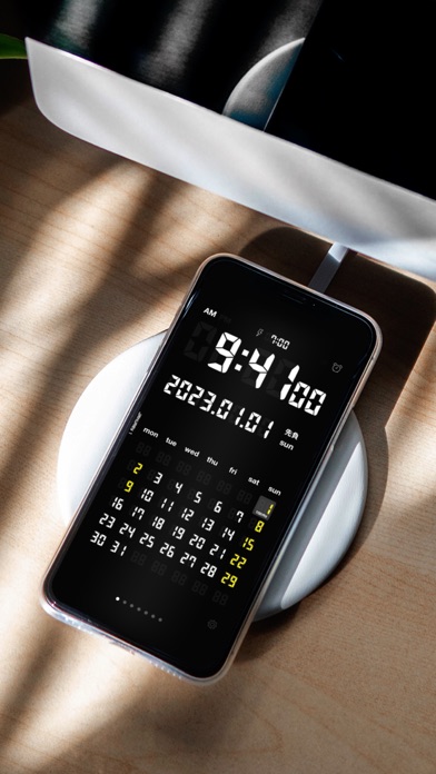 Screenshot #2 pour LCD Clock - Clock & Calendar