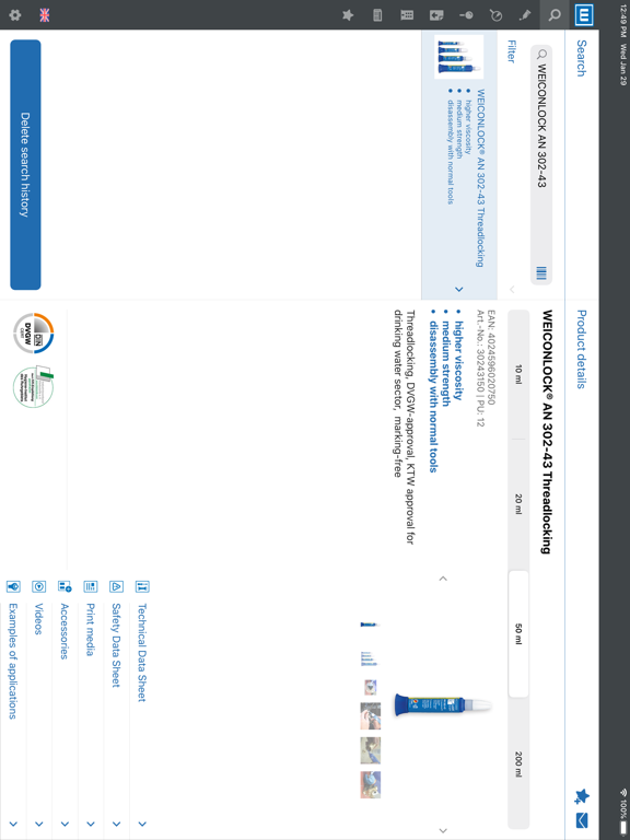 WEICON iPad screenshot 2 - Business app