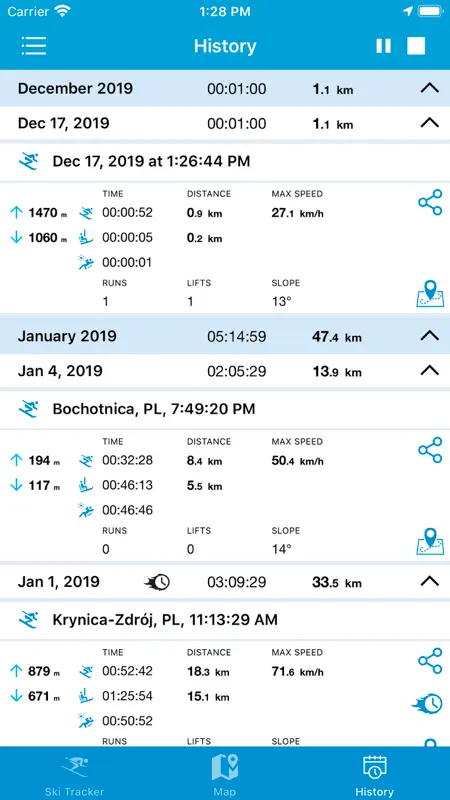 EXA SKI Tracker Premium Gold screenshot 5 of 9