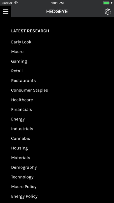 Screenshot #1 pour Hedgeye - App