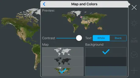 map:clock - World Map & Clock