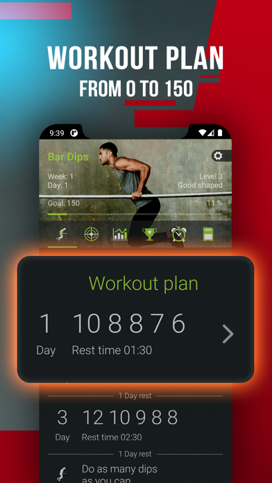 150 Dips Workout: Strong Arms Screenshot
