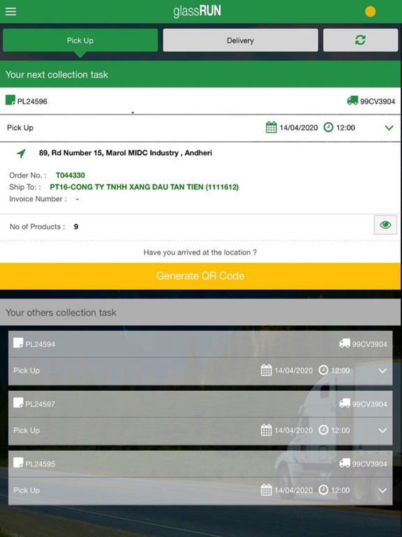 glassRUN Delivery Management