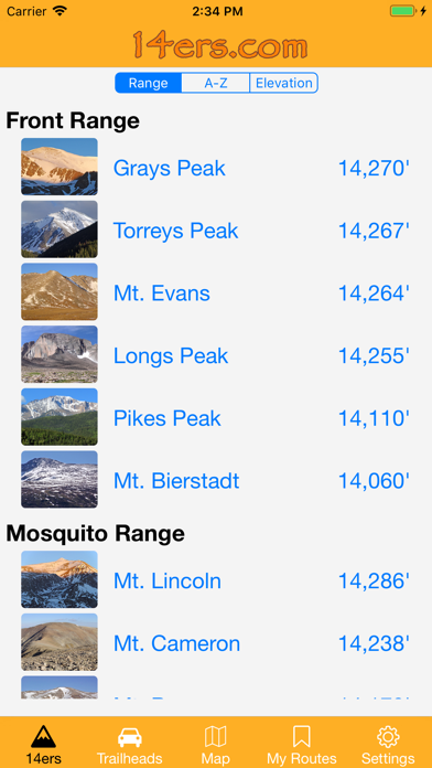 Screenshot #1 pour 14ers.com