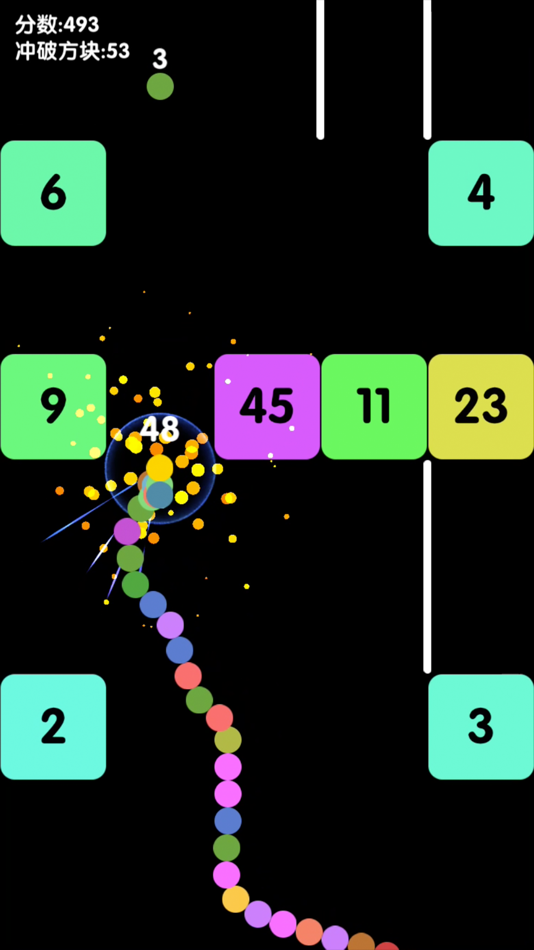 #4. Snake Hit Blocks (iOS) Podle: Dunyong Zhang