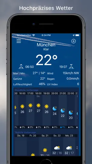 Screenshot von MWetter | Wettervorhersage auf dem iPhone 1