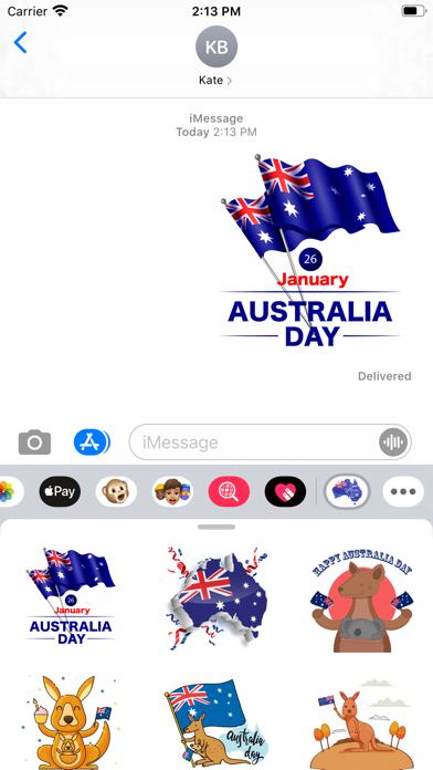 Screenshot #1 pour Australia Day Stickers