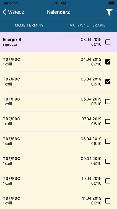 PrEP screenshot