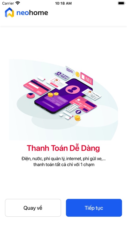 neoHome ứng dụng cư dân