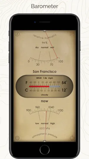 AWS Weather Station: barometer screenshot 1