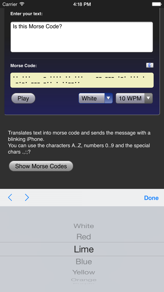 #3. Morse Code (iOS) 由: Piet Jonas