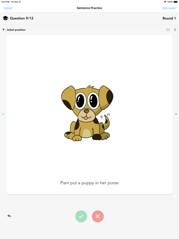 One-Minute Articulation App iPad screenshot 4 - Education app