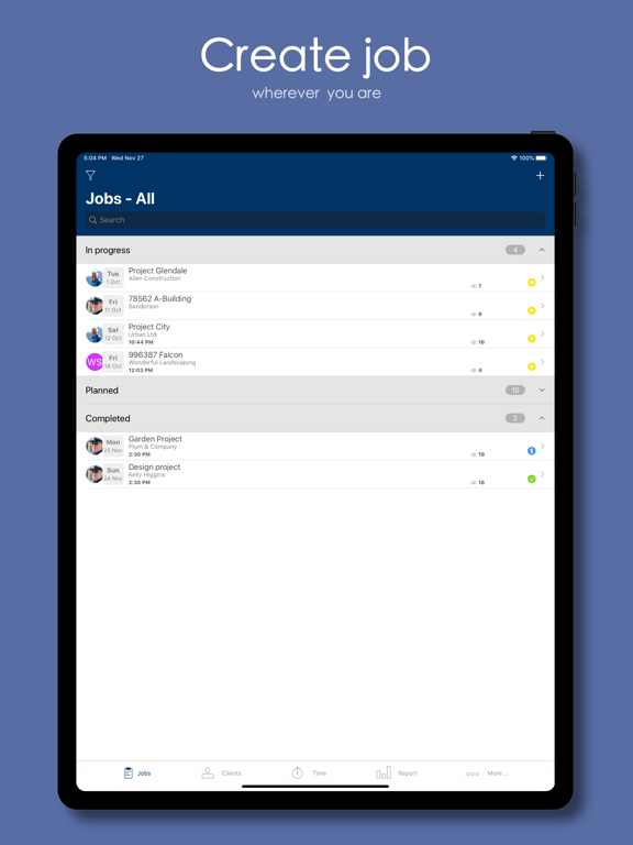 Screenshot #5 pour Jobbile Time and Work order