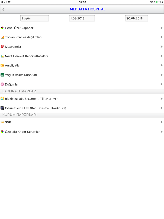 meddata yonetici asistani iPad screenshot