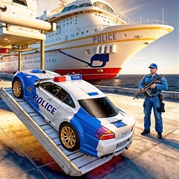 US Police Car Transport Truck