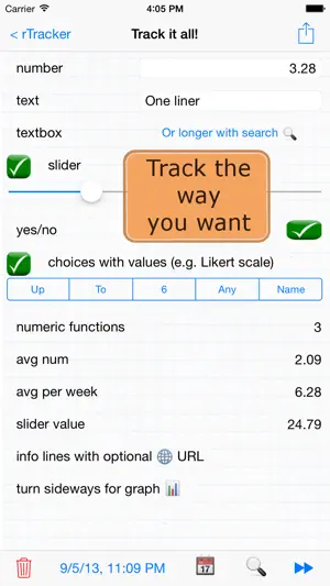 rTracker: Track It Your Way screenshot 2