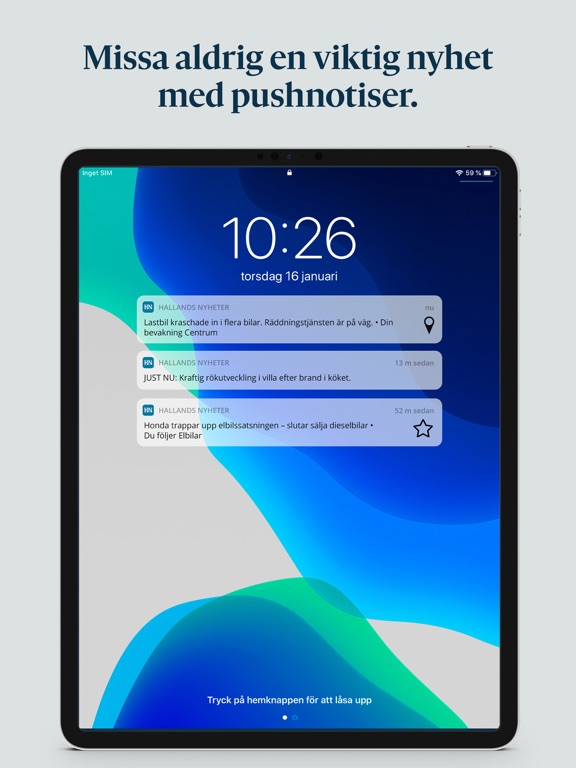Hallands Nyheter iPad screenshot 4 - News app
