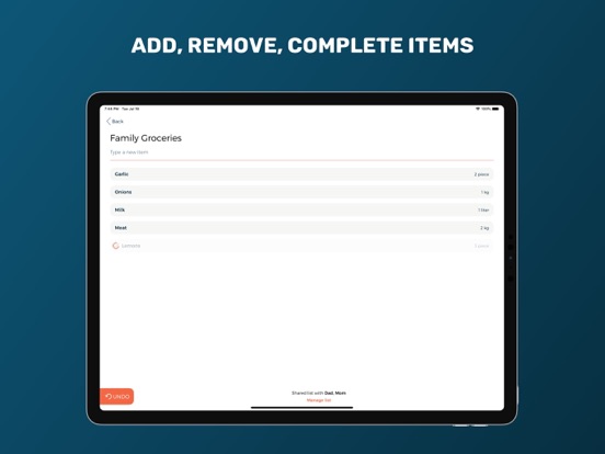 Screenshot #5 pour Family Grocery Lists & Meals