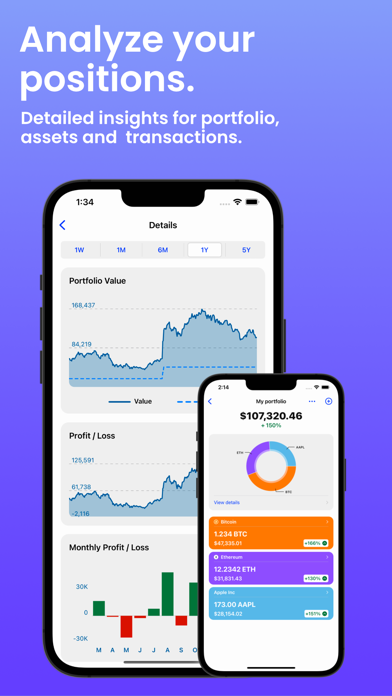 Screenshot #2 pour Bitfolio - Wealth Monitor