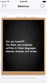 Biblicious Bible Trivia screenshot
