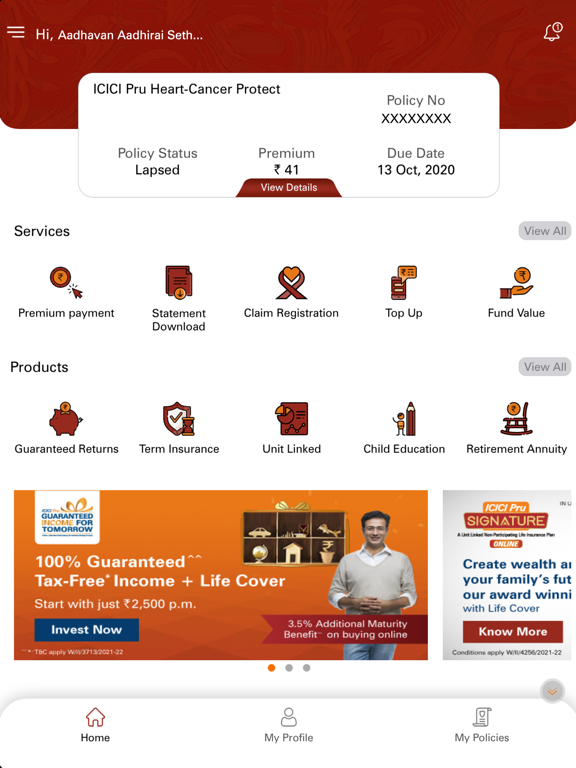 Screenshot #4 pour ICICI Prudential Life App