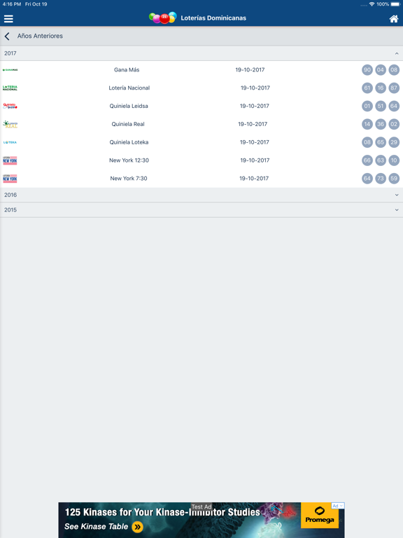 Loterías Dominicanas iPad screenshot 5 - Entertainment app