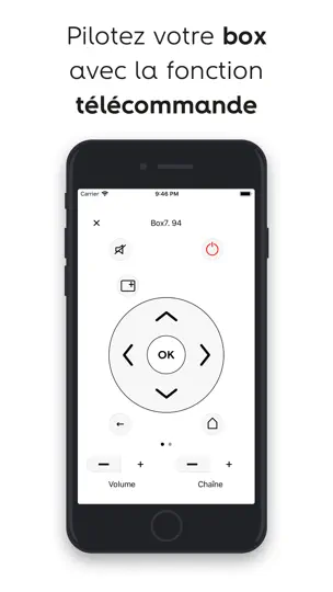 Capture d'écran de SFR TV sur iPhone 6
