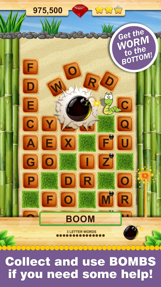 #3. Word Wow - Help the worm down (iOS) 由: DonkeySoft Inc.