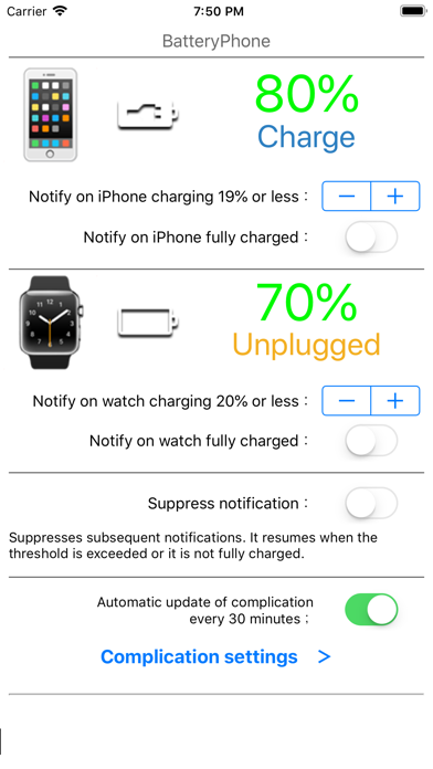 BatteryPhone Screenshot