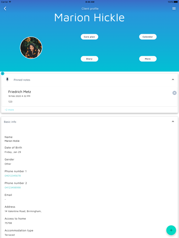 Nursebuddy for Carers iPad screenshot 5 - Health & Fitness app