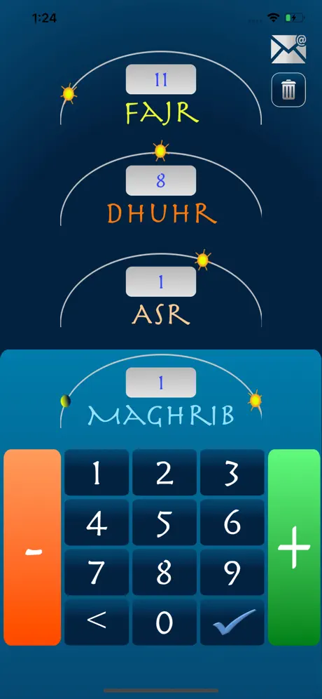 قضاء - Qadha Prayer Counter