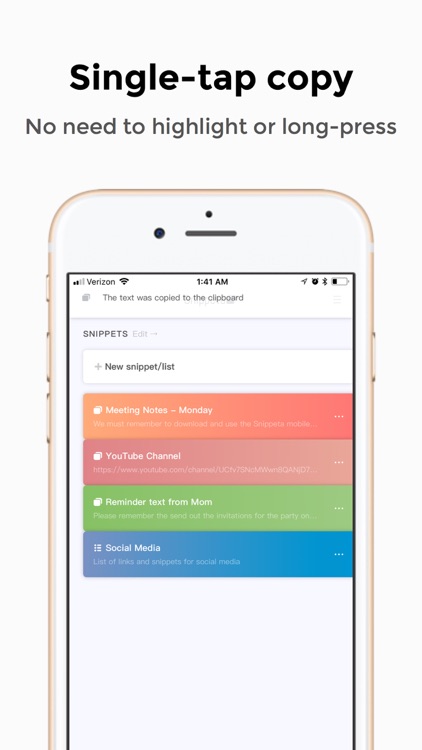 Snippeta - copy, manage, paste