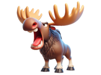 Angry Moose Stickers