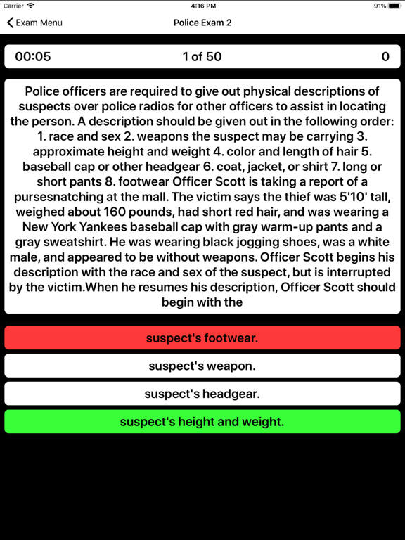 Police Exam Prep 2025-2026 iPad screenshot