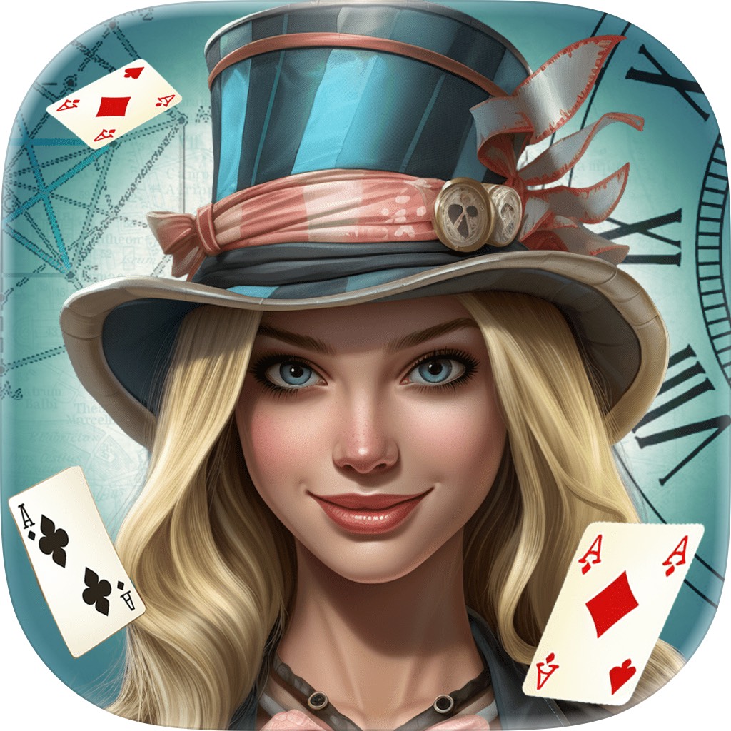 Apple App Store cover for Hidden Object Games with Alice