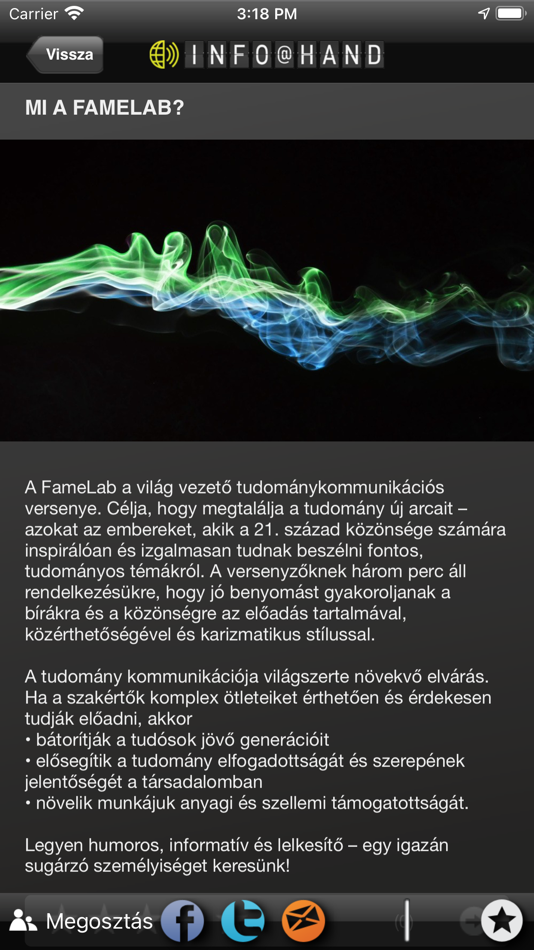 #5. FameLab INFO@HAND (iOS) 来自: MTA SZTAKI
