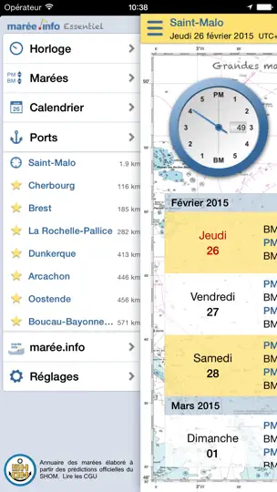 Capture d'écran de Marée.info Essentiel sur iPhone 1
