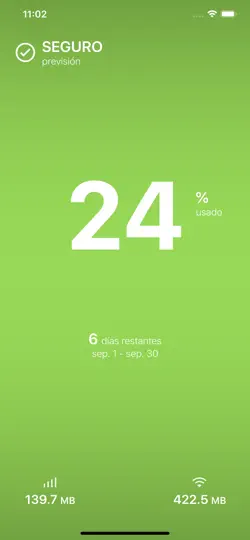 Captura de pantalla de DataMan - Data Usage Widget en iPhone 4